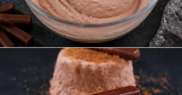 Bavarois mousseux aux carambars, un dessert crémeux et délicieux.