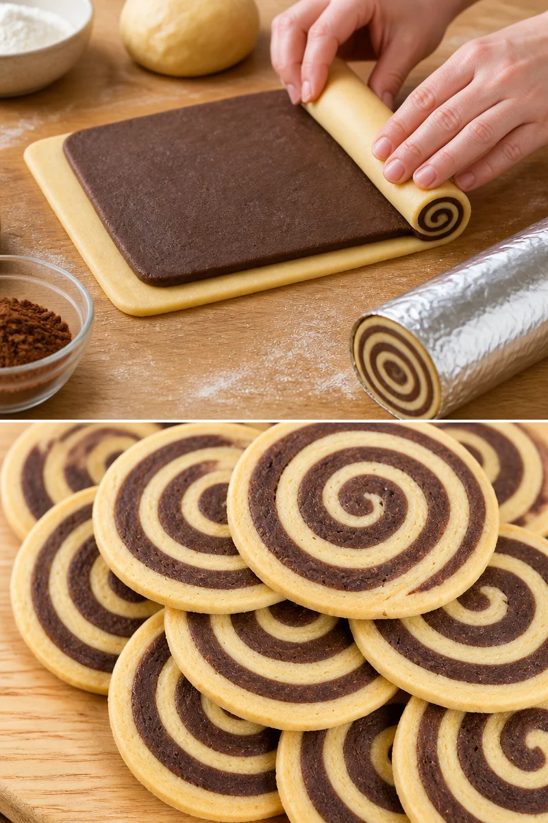 Biscuits escargots vanille chocolat savoureux et festifs