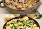 Plat de Blanquette de poulet, délicieux repas français traditionnel