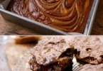 Brownie marbré chocolat caramel au beurre salé, prêt à déguster