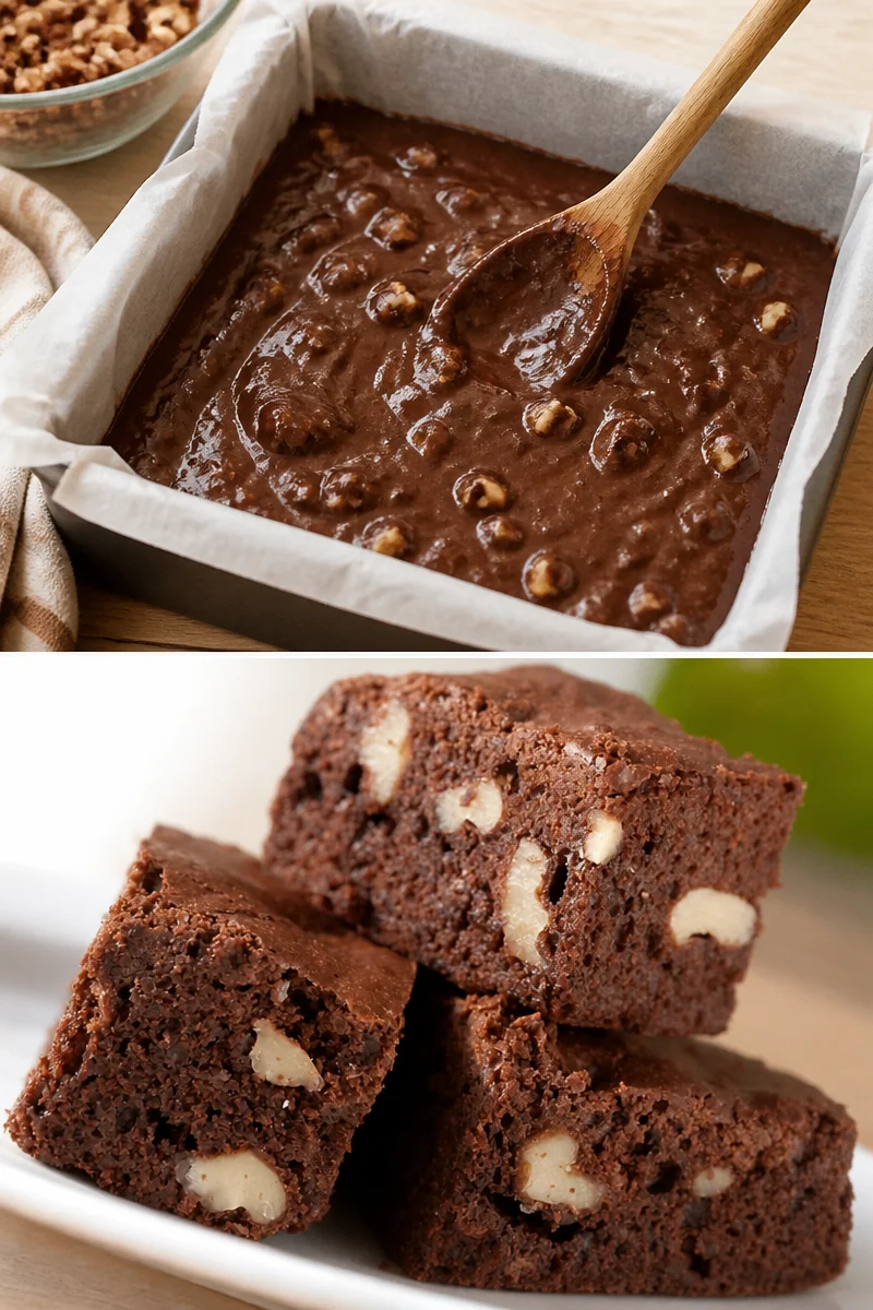 Brownies sans beurre moelleux au chocolat, recette saine et délicieuse