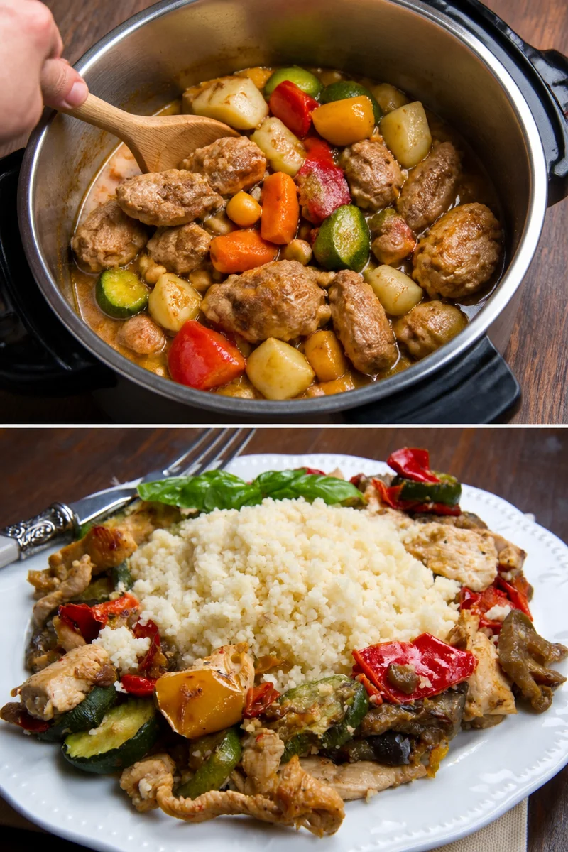 Couscous express préparé à la cocotte-minute, plat savoureux et rapide