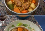 Plat de Couscous Kabyle traditionnel mettant en avant ses ingrédients frais et savoureux.