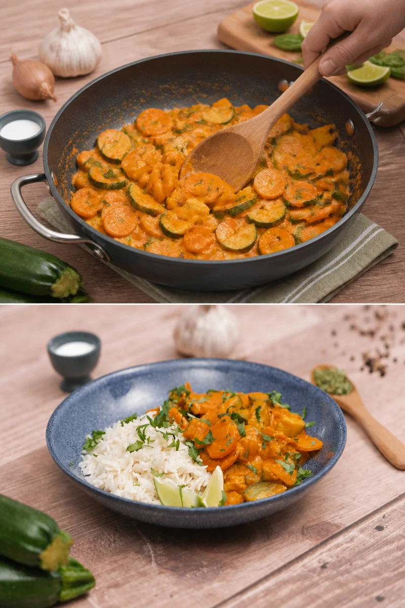 Curry de légumes végétarien savoureux et coloré dans un bol.