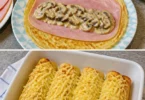 Ficelle picarde, spécialité régionale, garnie de jambon et fromage