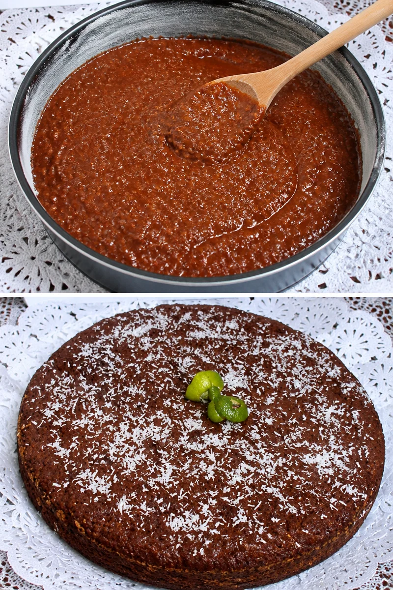 Fondant chocolat exotique avec une touche de coco, un dessert délicieux.