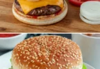 Recette de hamburger maison avec ingrédients frais et savoureux.