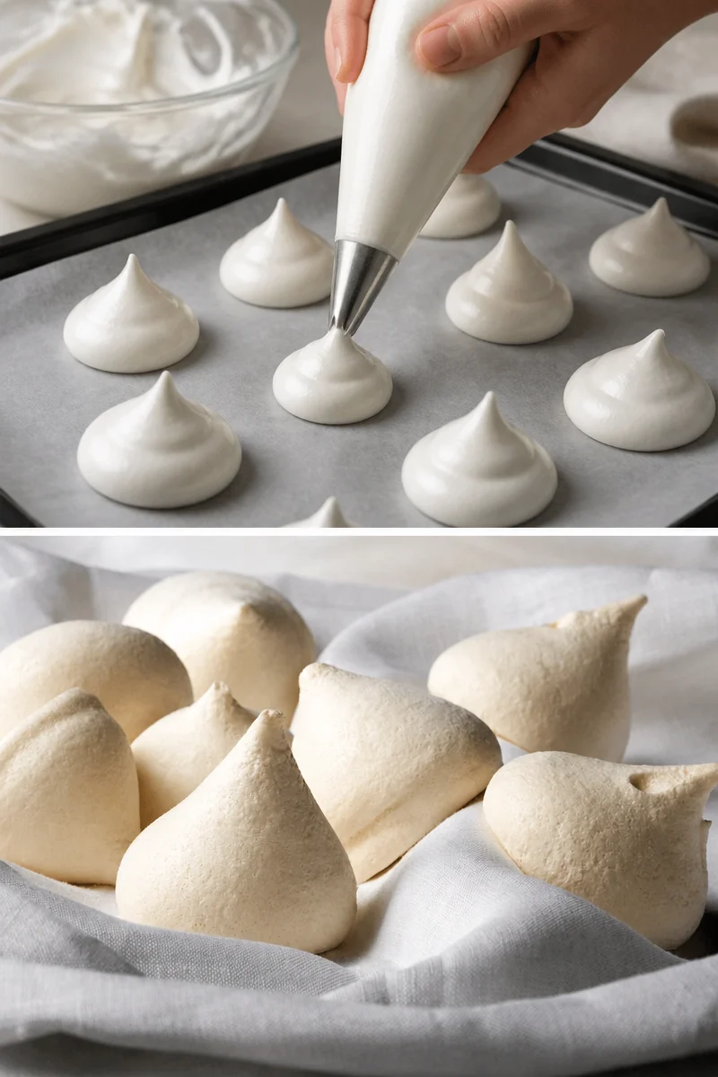 Meringue ultra-facile prête à déguster, légère et sucrée.