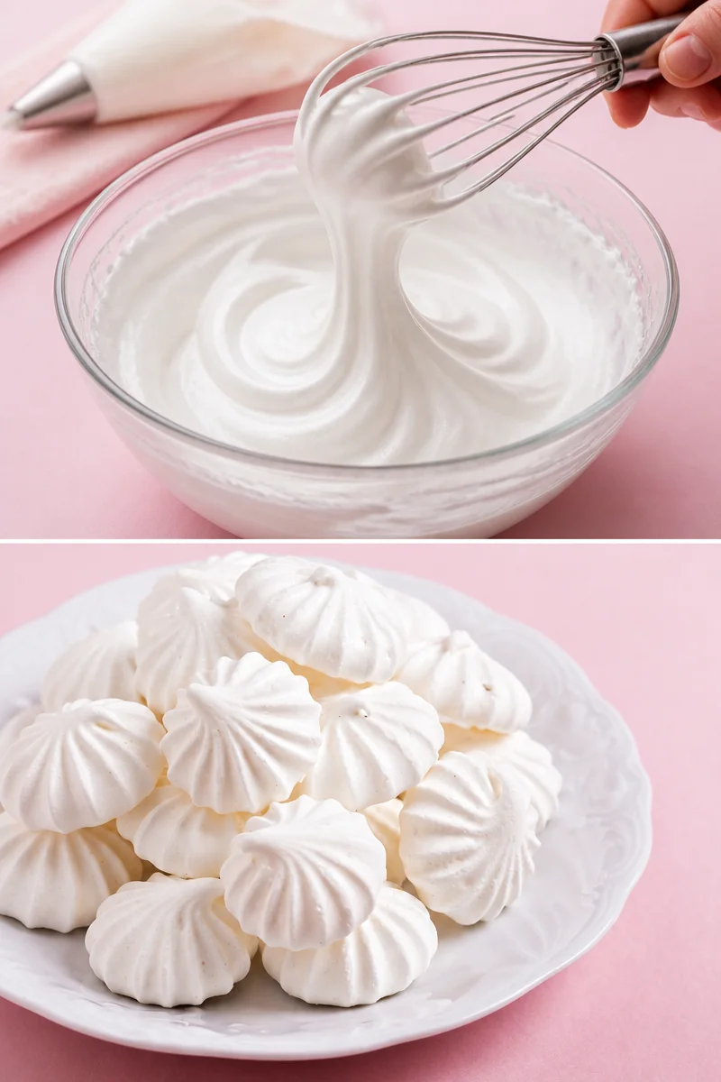Meringues légères et croustillantes prêtes à déguster