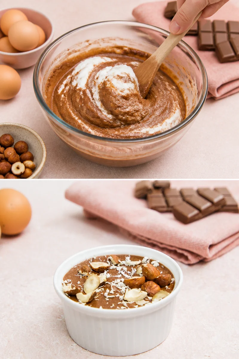 Mousse au chocolat de maman, un dessert crémeux et savoureux au chocolat.