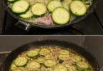 Poêlée de courgettes au jambon, un plat délicieux et sain.