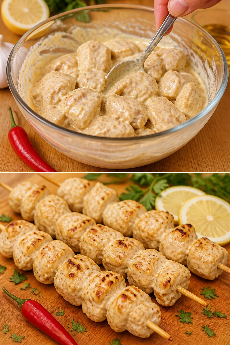 Poulet tikka indien aux épices et marinade, plat savoureux et coloré.