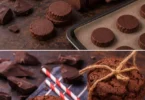Sablés au chocolat croustillants et fondants prêts à être dégustés.
