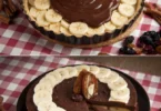 Tarte chocolat banane facile à préparer, un dessert savoureux et rapide.
