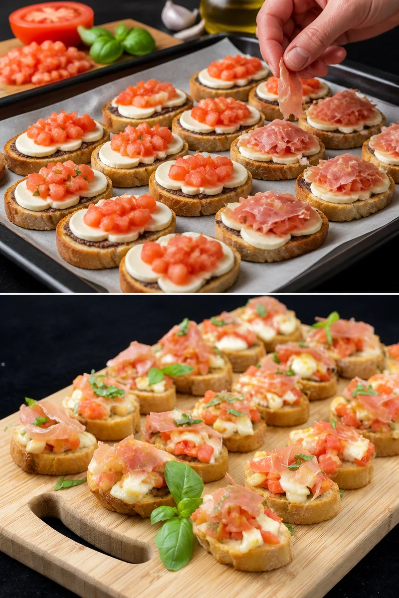 Tartines à l'italienne garnies de saveurs méditerranéennes